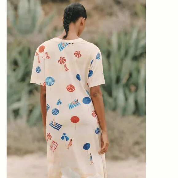NWT Farm Rio x Anthropologie Destination T-Shirt Dress Size Small - Picture 2 of 3